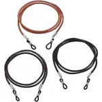 3Pcs 3 Colors Cowhide Neck Strap for Eyeglasses