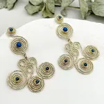 Vortex Spiral 304 Stainless Steel Dangle Stud Earrings