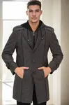 PLT9334 DEWBERRY MEN'S COAT-PRINT GREY