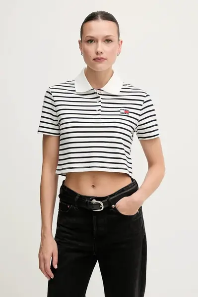 Tommy Jeans polo tričko dámske bavlnené s elastanom