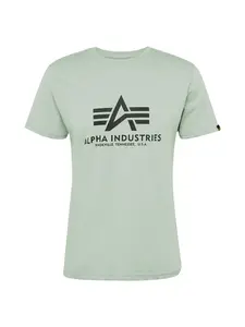 ALPHA INDUSTRIES Tričko  pastelovo zelená / čierna