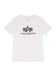 ALPHA INDUSTRIES Tričko  čierna / šedobiela