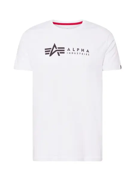 ALPHA INDUSTRIES Tričko  čierna / biela