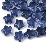Transparent Spray Painted Glass Beads