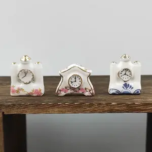 Porcelain Miniature Clock Ornaments