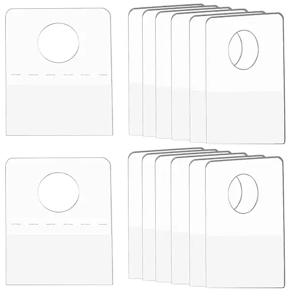 200Pcs PET Back Adhesive Slot Hole Hang Tabs