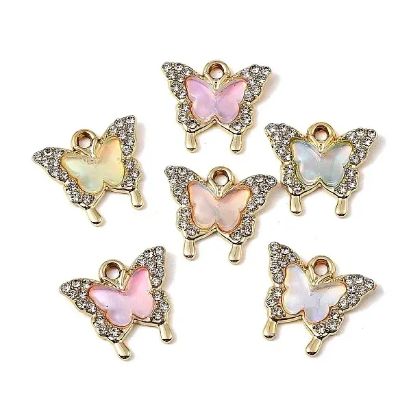 UV Plating Alloy Glass Pendants