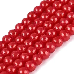 Baking Paint Glass Pearl Beads Strands