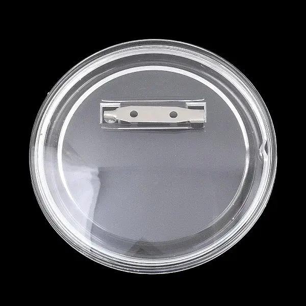 Blank Flat Round Acrylic Button Pin Badge with Iron Pins