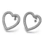 Brass Micro Pave Clear Cubic Zirconia Stud Earrings