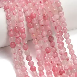 Natural Rose Quartz Dyed Beads Strands