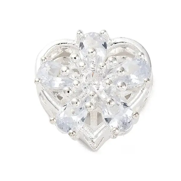 Rack Plating Brass Micro Pave Cubic Zirconia Beads