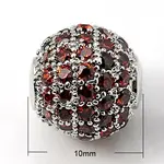Brass Cubic Zirconia Beads
