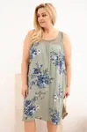 Dámské Oversize Šaty s Krajkou Khaki