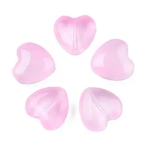 Transparent Spray Painted Glass Beads