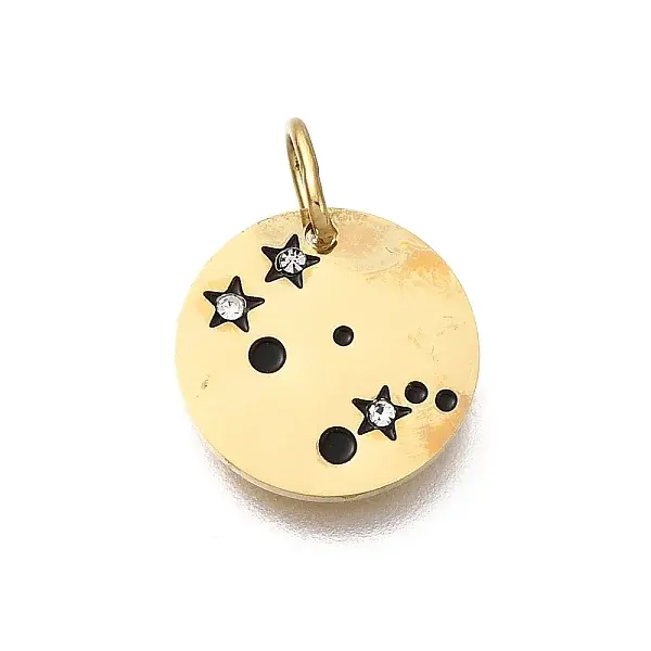 Twelve Constellations 304 Stainless Steel Enamel Pendants