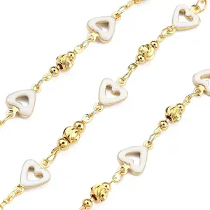 Brass Heart Link Chains