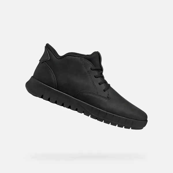 Black Men's Ankle Boots Geox Flextride Plus - Men