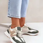 PS1 Dámske Športové Topánky Tenisky Béžovo-Zelené Britma