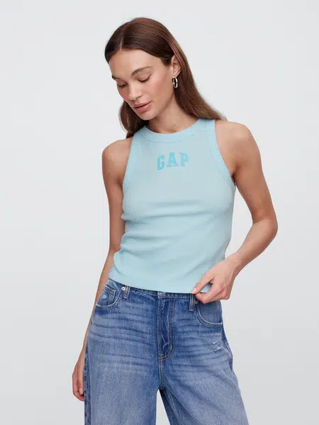 GAP Ribbed tank top with logo - Women's