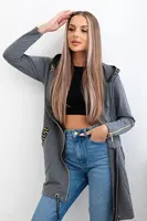 Sweatshirt with decorative graphite tape