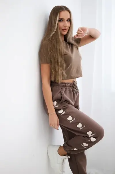 Cotton Amour mocca pants