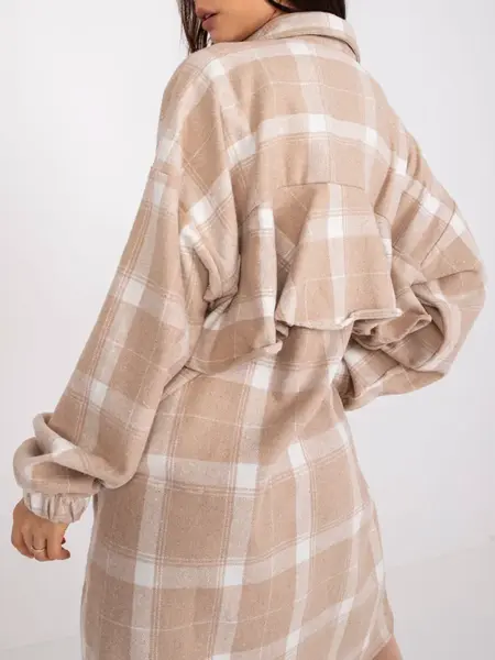 Béžová károvaná košeľa