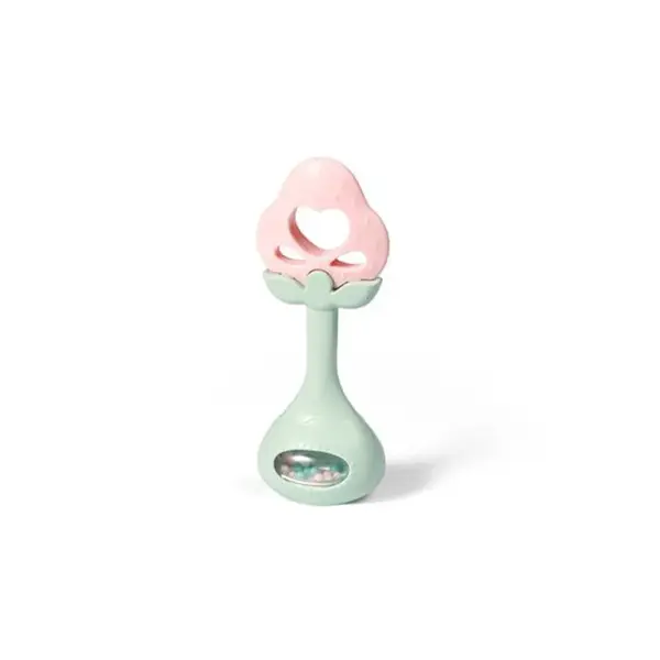 BABYONO Chrastítko s kousátkem Strawberry 3m+