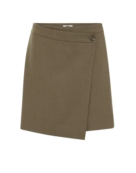 WE Fashion Sukňa  tmavozelená
