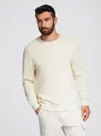 Ombre BASIC men's sweatshirt with round neckline - cream