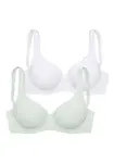 PETITE FLEUR Podprsenka  mätová / biela