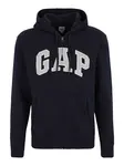 GAP Tepláková bunda  námornícka modrá / sivá melírovaná / biela