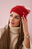 marka niezdefiniowana Fleecová čepice Ilona K218 malpberry+ecru