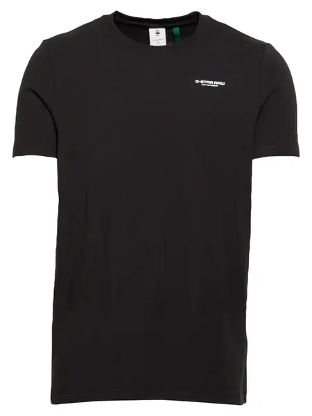 G-STAR Tričko 'Slim Base T-Shirt'  čierna / biela