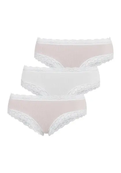 LASCANA Nohavičky  telová / šedobiela