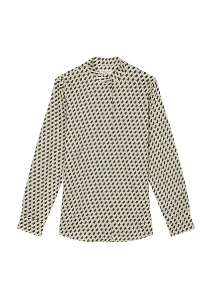 Marc O'Polo Blúzka  nebielená / čierna / šedobiela