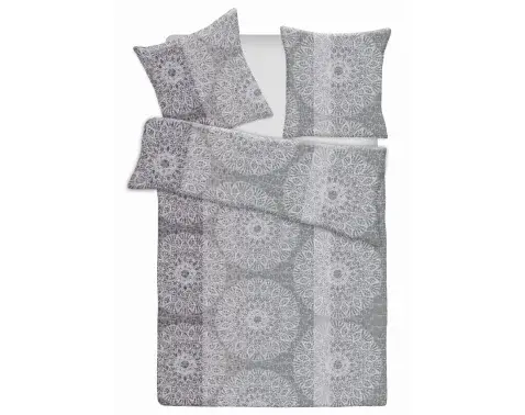 Obliečky Lanzarote, šedo-biele%