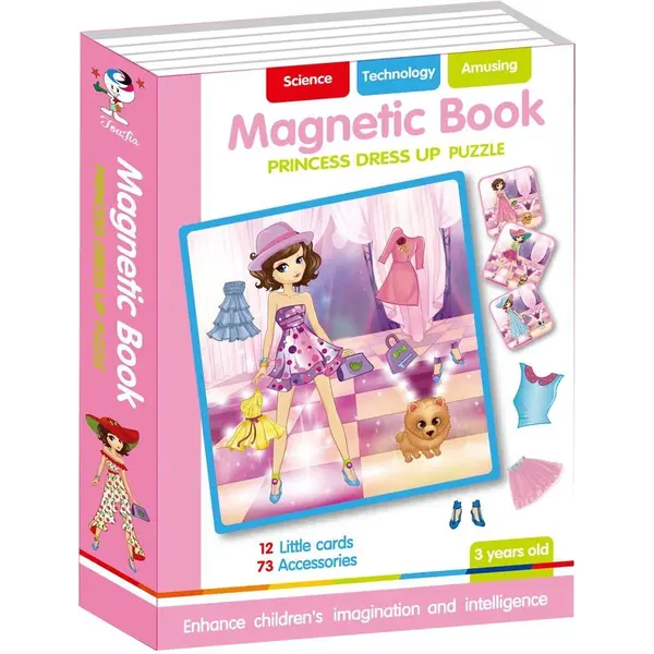 Alltoys Magnetická kniha skladačky Princeznej 85 ks