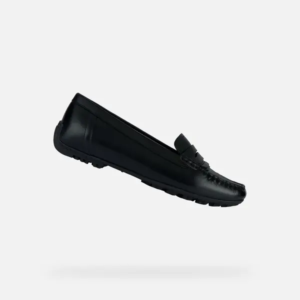 Černé dámské mokasíny Geox Kosmopolis + Grip - Dámské