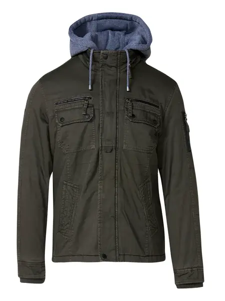 KOROSHI Prechodná bunda  zafírová / olivová