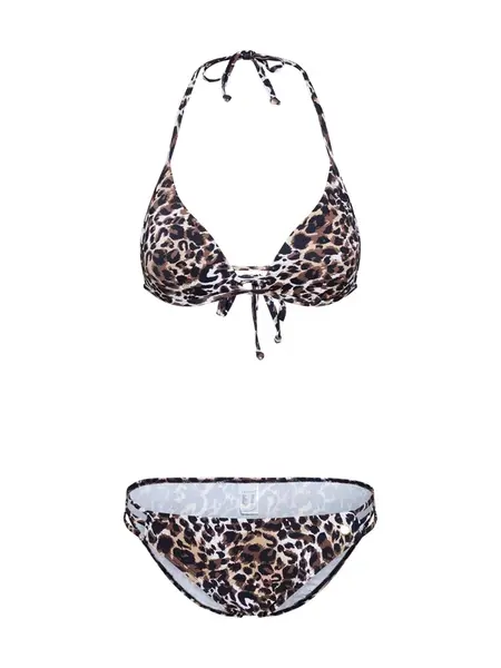 LASCANA Bikiny  nebielená / hnedá / čierna