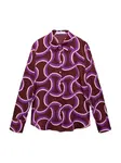 MANGO Blúzka 'IDEALE'  fialová / orchideová / vínovo červená / biela