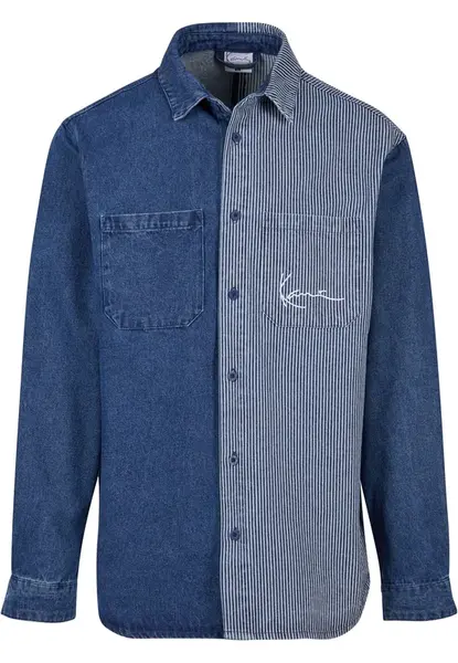 Karl Kani Košeľa  modrá denim / biela