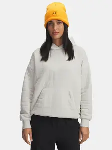 Dámská mikina Under Armour Unstoppable Flc Txtr Hoodie-WHT - Dámské