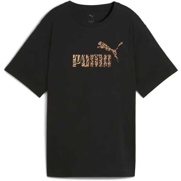 Puma ESSENTIALS GRPHIC ANIMAL RELXED TEE Dámské triko, černá, velikost