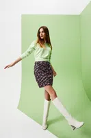 Květinová tužková sukně