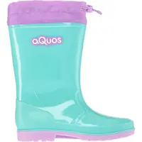 AQUOS RASTY J COLLAR Dívčí holínky, tyrkysová, velikost