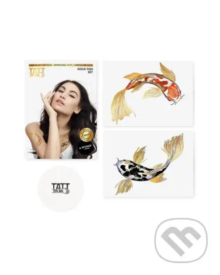 TATTonMe Metalické tetovačky pre ženy Ryby sada Gold