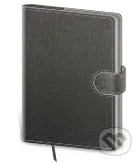 Zápisník Flip L linkovaný šedo/šedý