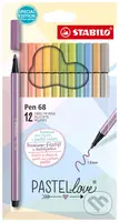 Prémiový vláknový fix - STABILO Pen 68 - Pastellove  - 12 ks